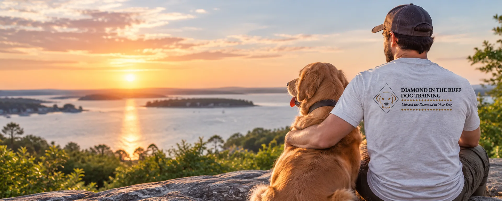 Dog and trainer during a professional dog training session